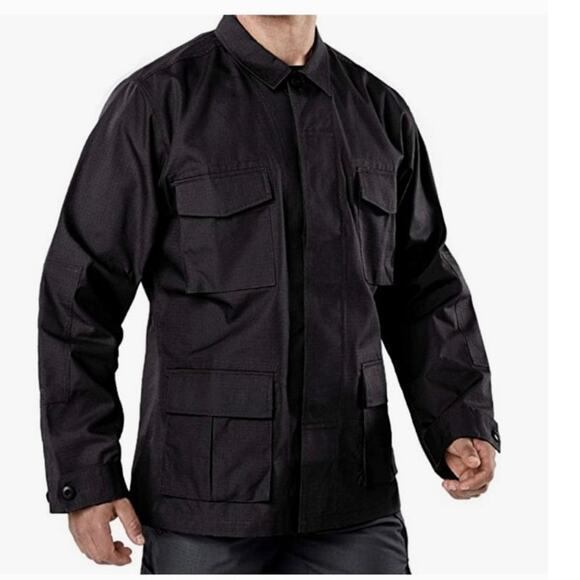 CQR NWT ripstop black tactical jacket utility coat - Picture 1 of 11